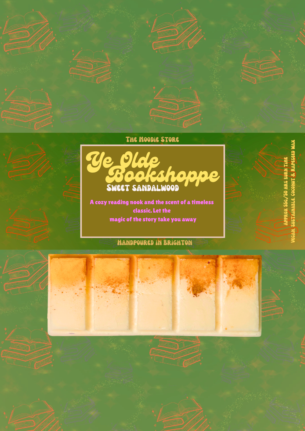 Ye Olde Bookshop -Sweet Sandalwood Fragranced Snap Bar
