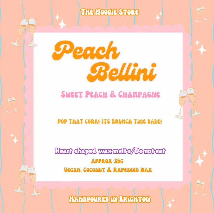 Peach Bellini - Peach & Champagne fragranced Wax Melts