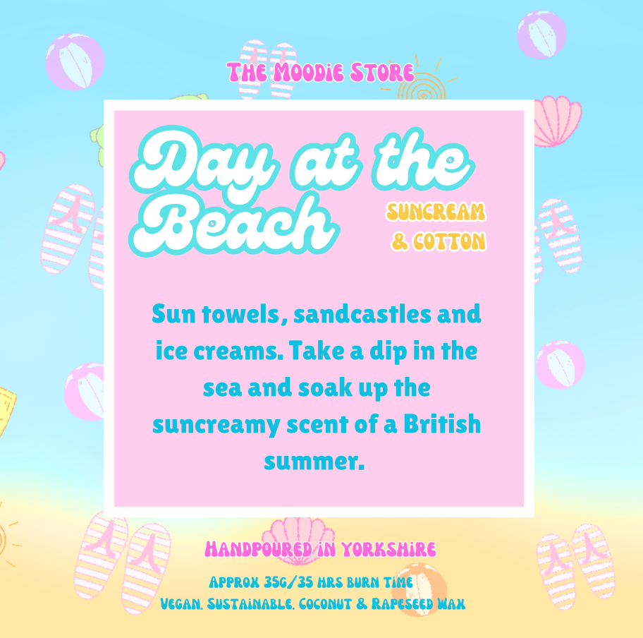 Day at the Beach - Suncream & Cotton fragranced wax melt shapes