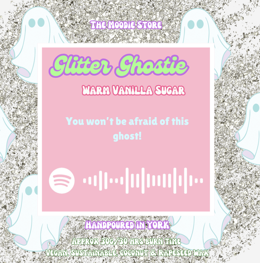 Glitter Ghosties - Warm Vanilla Sugar Fragranced Glitter Ghost Wax Melts
