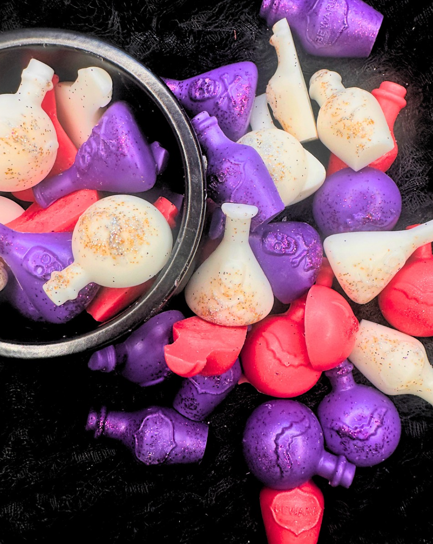 Black Magic - Black Cherry Fragranced Glitter Potion Bottle Wax Melts