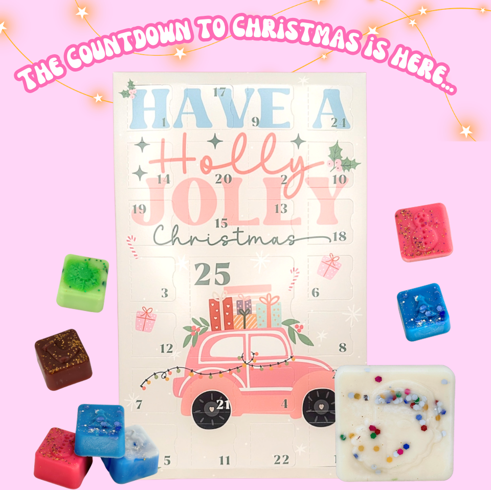 Pre-Order - Festive Wax Melt Advent Calendar – 25-Day Christmas Countdown - Have a Holly Jolly Christmas