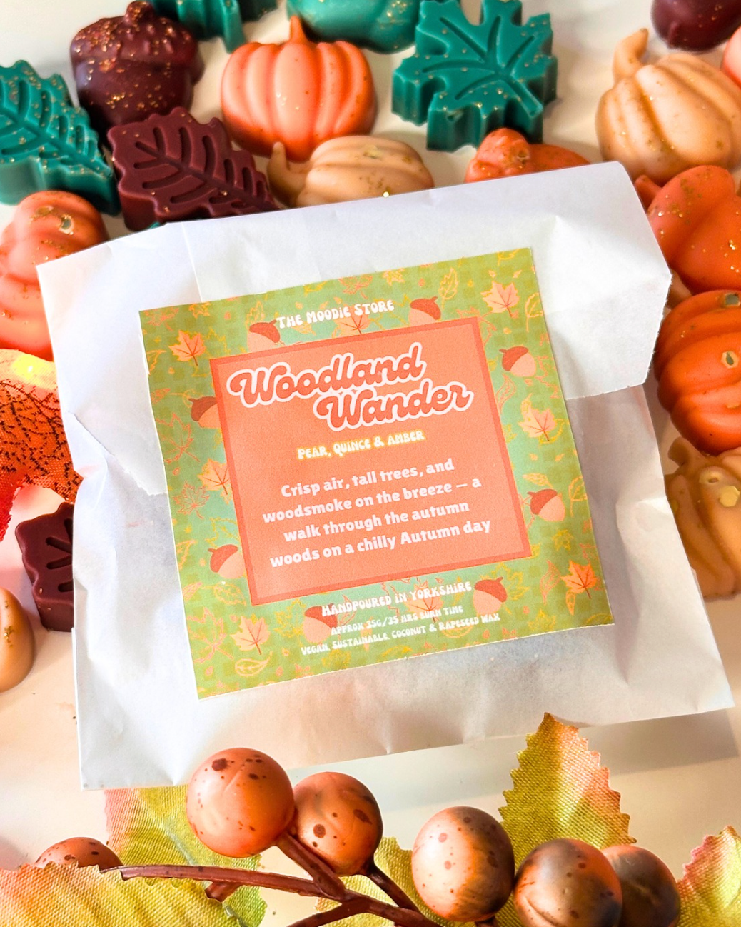 Woodland Wander - Pear, Quince & Amber fragranced Wax Melts
