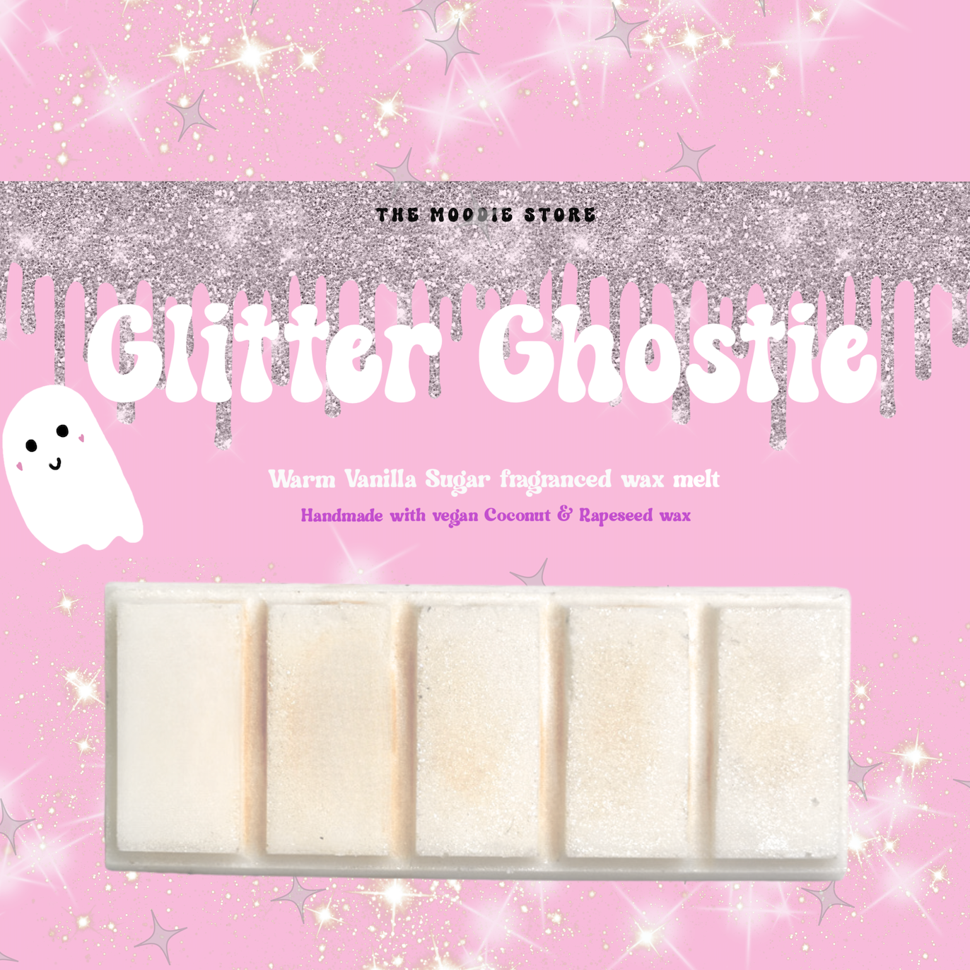 Glitter Ghostie - Warm Vanilla Sugar Fragranced Snap Bar