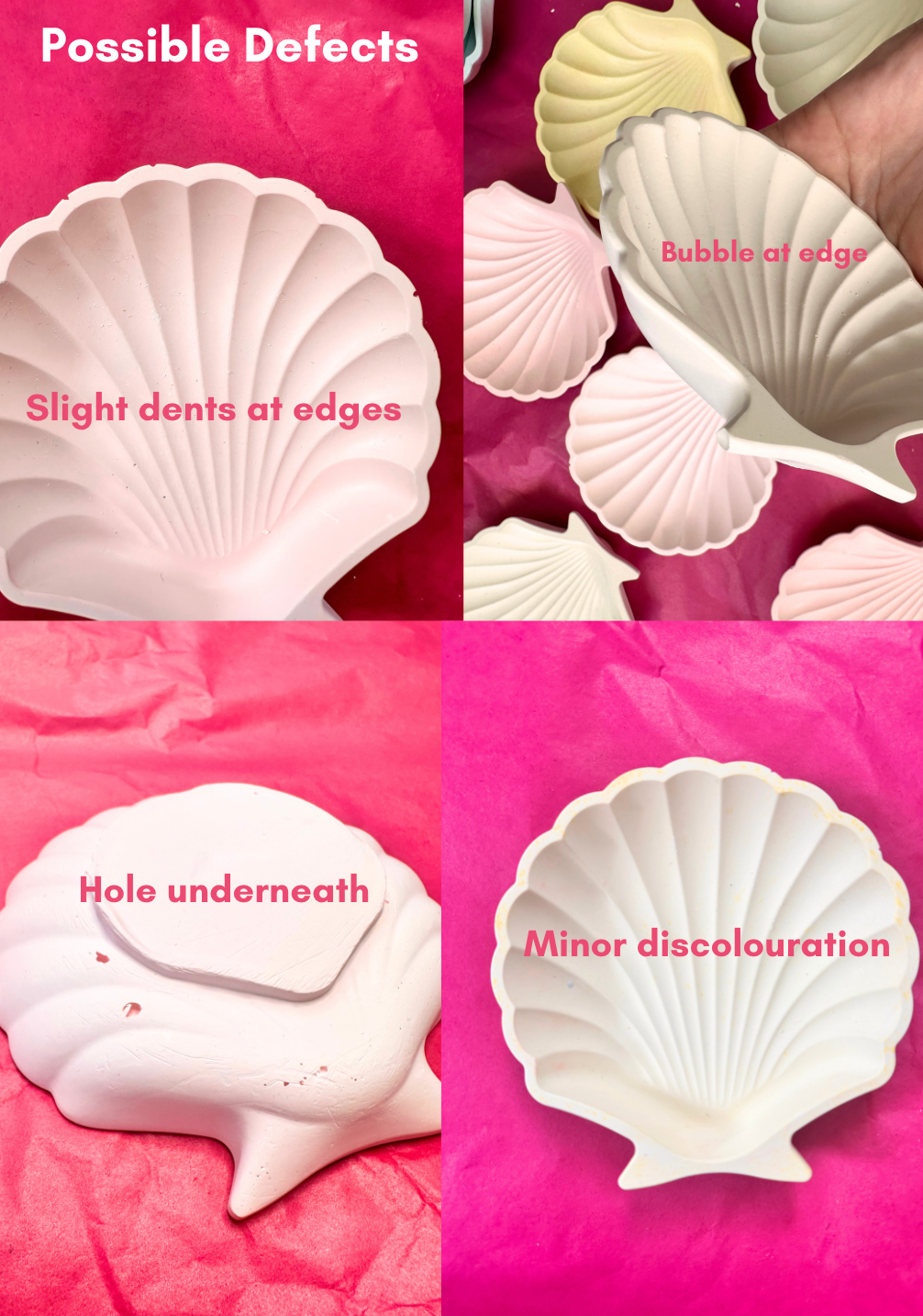 SUPER SECONDS - Marina Pastel Stone Shell Trinket Dish - WAS £8 NOW £5