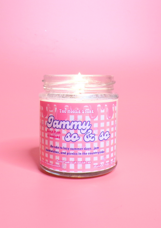 Jammy so and so - Black Plum and Rhubarb fragranced candle