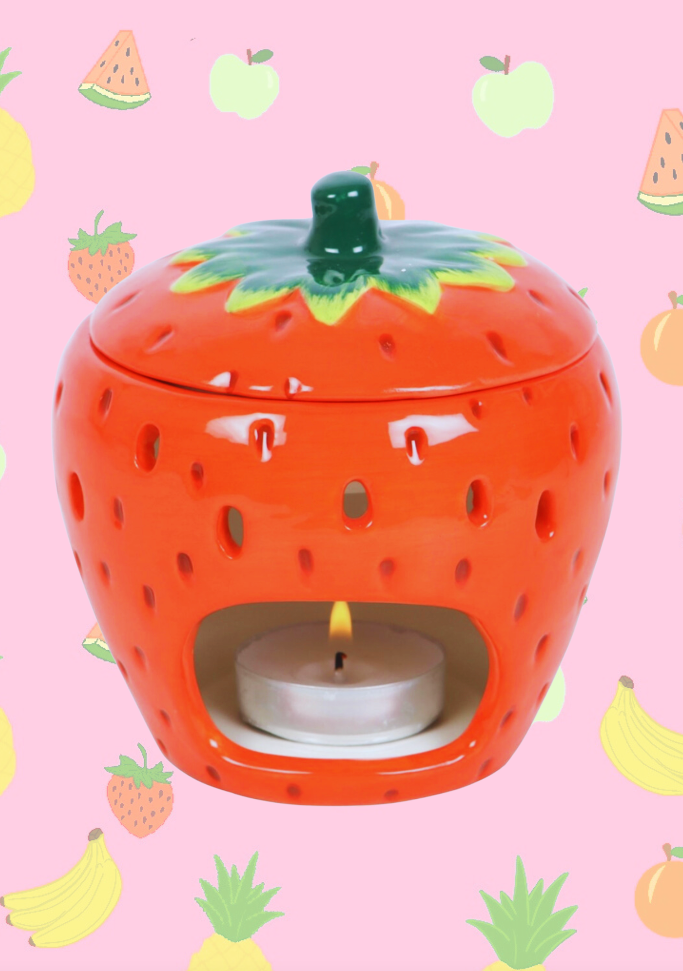 Strawberry Wax Melter with Lid