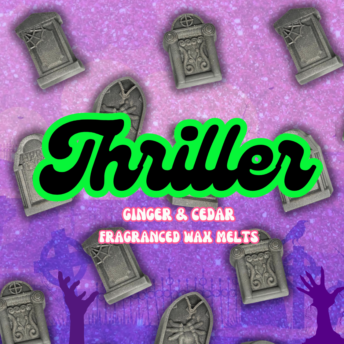 Thriller - Ginger & Cedar Fragranced Large Gravestone Wax Melt