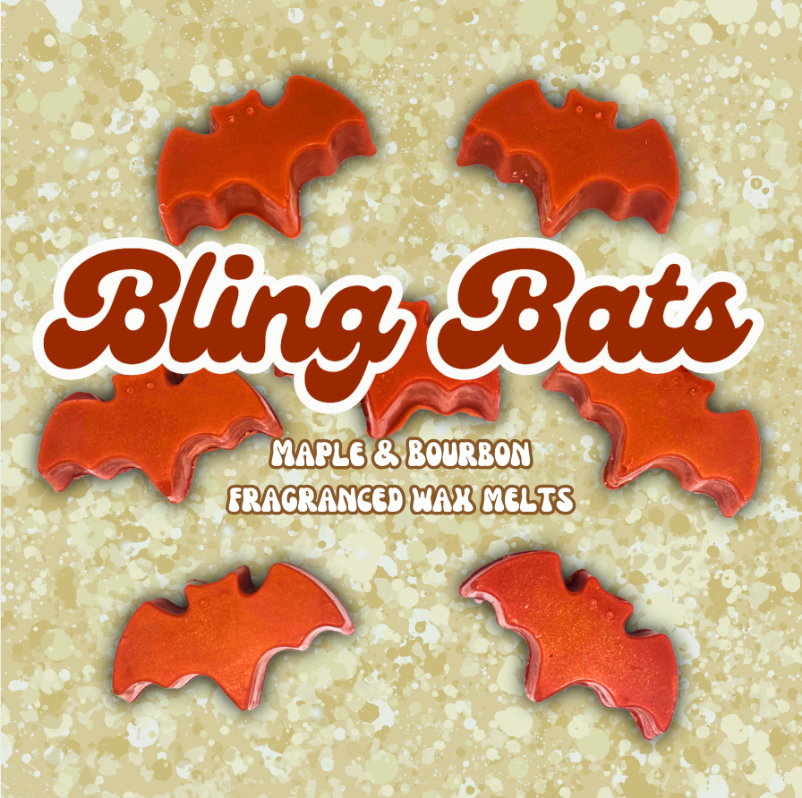 Bling Bats (out of hell) - Maple & Bourbon Fragranced Bat themed Wax Melts