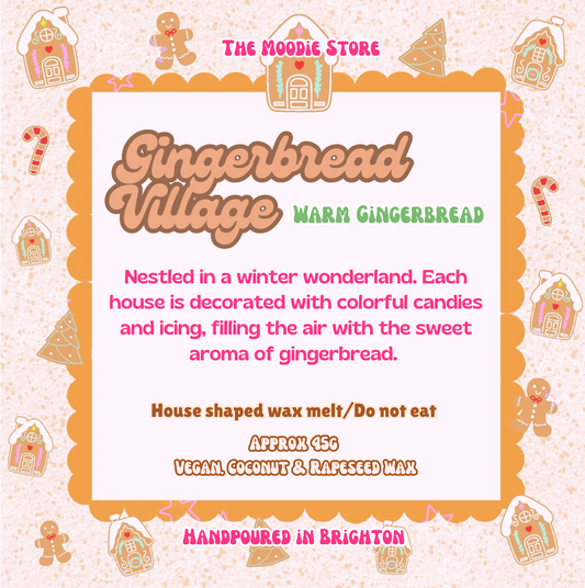 Gingerbread Village -  Warm Gingerbread Fragranced House Wax Melt