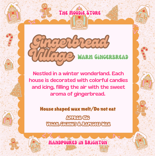 Gingerbread Village - Warm Gingerbread Fragranced House Wax Melt