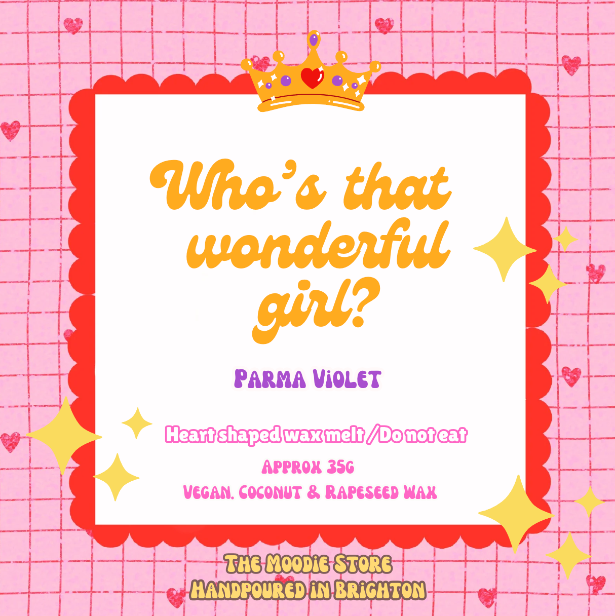 Who's That Wonderful Girl? - Parma Violets fragranced Snappy Heart Wax Melt