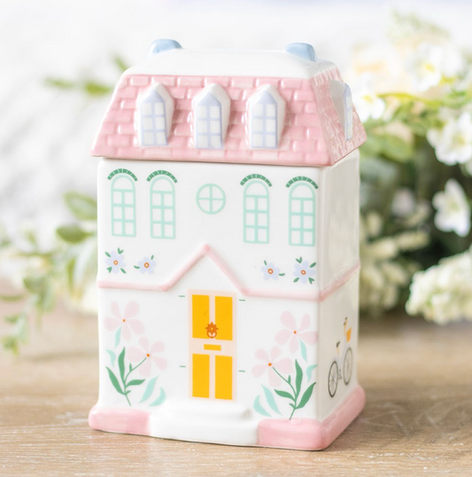 *Pre-Order* Floral Town House Ceramic Wax Burner