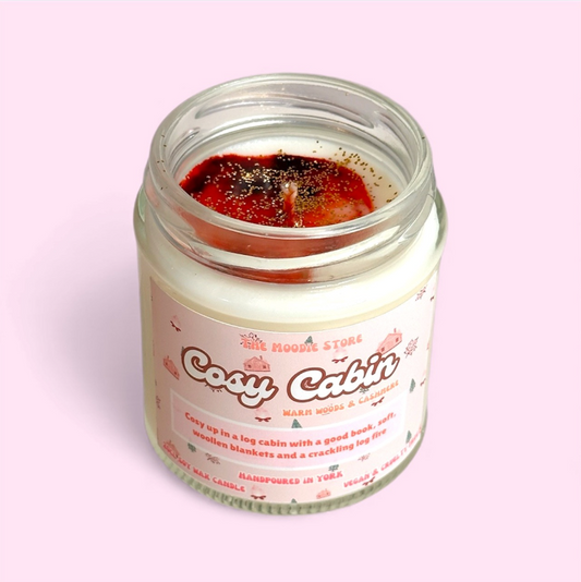 Cosy Cabin Jar Candle - Warm Woods & Cashmere Fragranced Vegan Soy Wax Candle