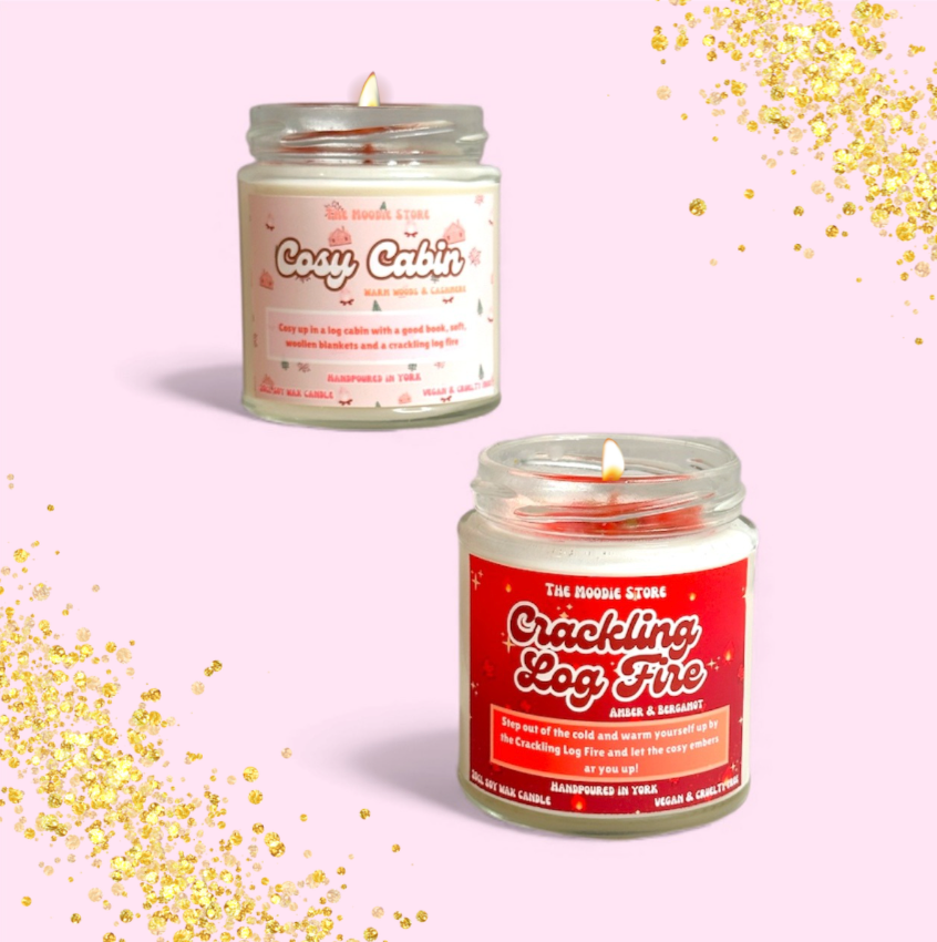 Cosy Cabin Jar Candle - Warm Woods & Cashmere Fragranced Vegan Soy Wax Candle