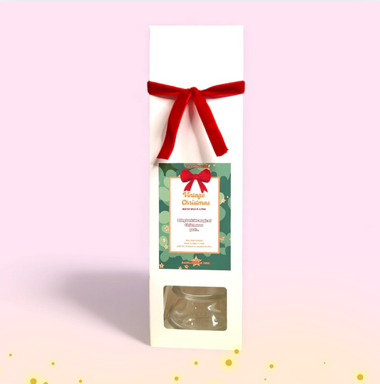 Vintage Christmas Glass Tree Shaped Diffuser - Spiced Orange Fragrance 50ml Room Diffuser