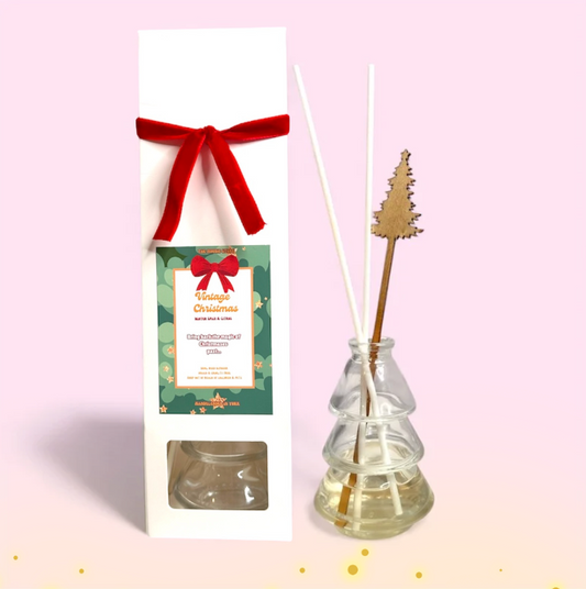Vintage Christmas Glass Tree Shaped Diffuser - Spiced Orange Fragrance 50ml Room Diffuser