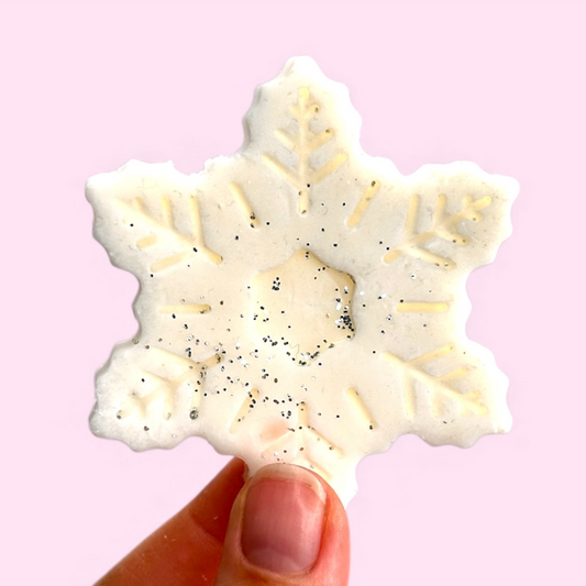 Shimmering Snowflakes - Juniper & White Poinsettia Fragranced Vegan Wax Melt Shapes