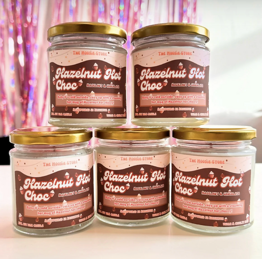Hazelnut Hot Chocolate - Hazelnut & Chocolate Fragranced Vegan Soy Wax Candle