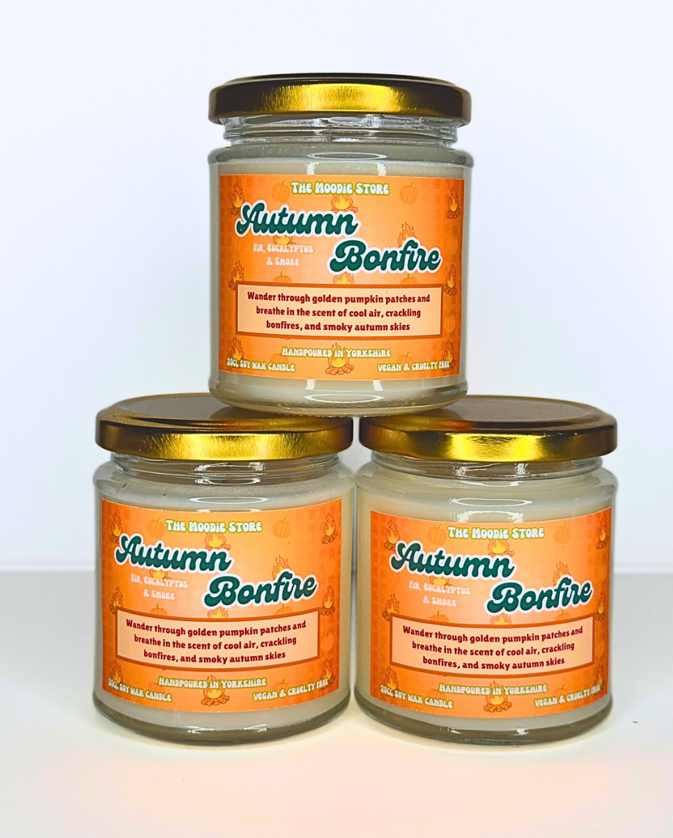 Autumn Bonfire - Fir, Eucalyptus & Smoke fragranced Soy Wax Candle