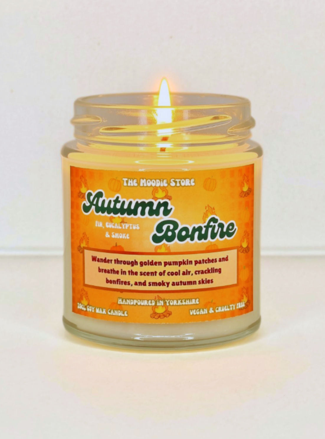 Autumn Bonfire - Fir, Eucalyptus & Smoke fragranced Soy Wax Candle