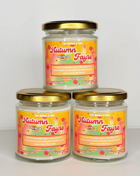 Autum Fayre - Maple Apple Waffles fragranced Soy Wax Candle