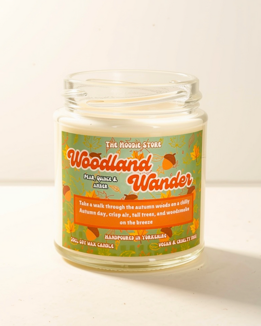 Woodland Wander - Pear, Quince & Amber fragranced Soy Wax Candle