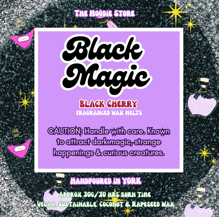 Black Magic - Black Cherry Fragranced Glitter Potion Bottle Wax Melts