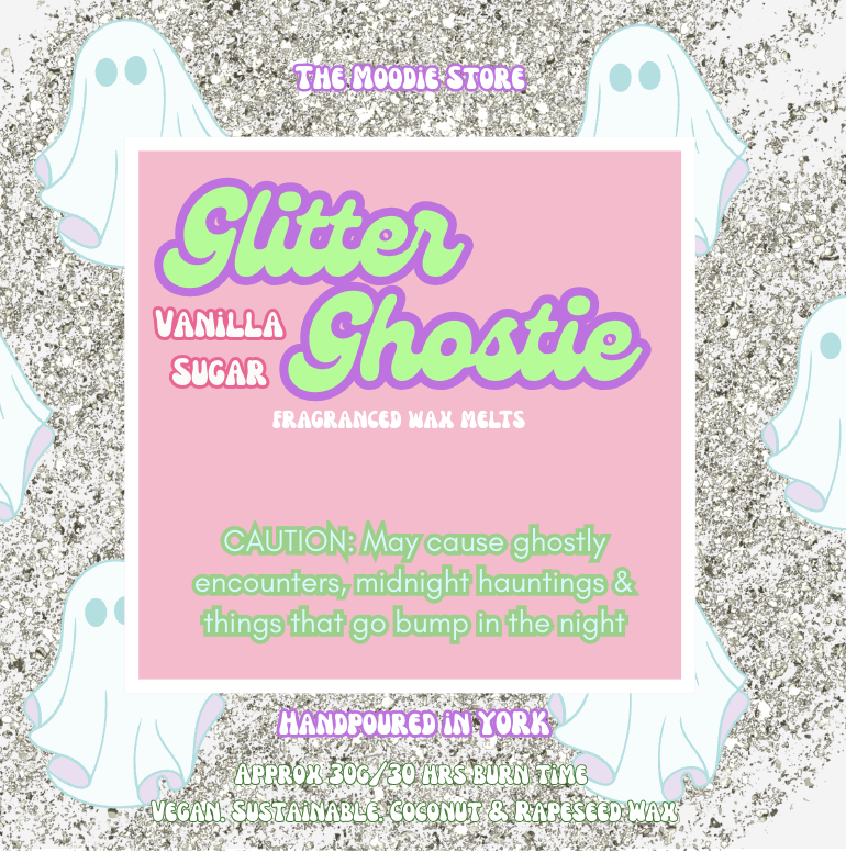 Glitter Ghosties - Warm Vanilla Sugar Fragranced Glitter Ghost Wax Melts