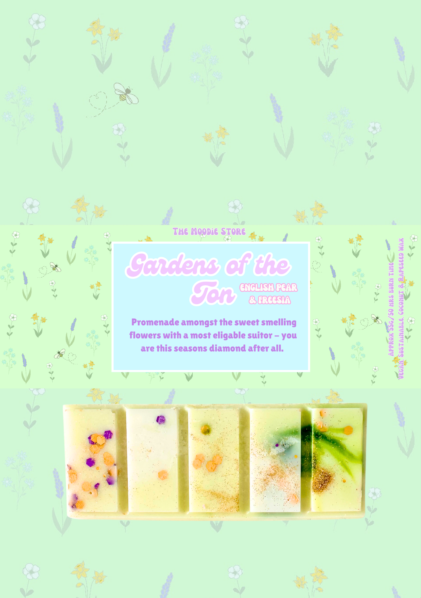 Gardens of the Ton - English Pear & Freesia fragranced snap bar