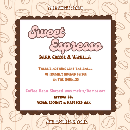 Sweet Espresso - Dark Coffee & Vanilla fragranced Wax Melts