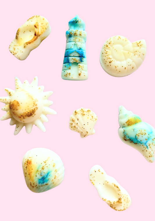 Day at the Beach - Suncream & Cotton fragranced wax melt shapes