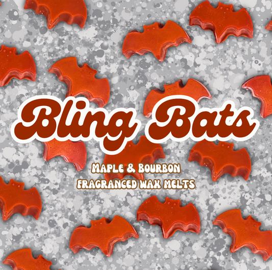 Bling Bats (out of hell) - Maple & Bourbon Fragranced Bat themed Wax Melts