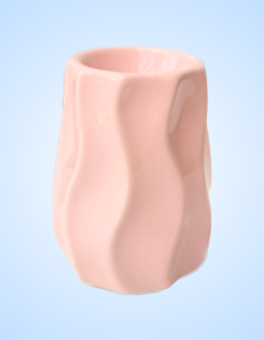 Polly Pink Wavy Ceramic Wax Melter