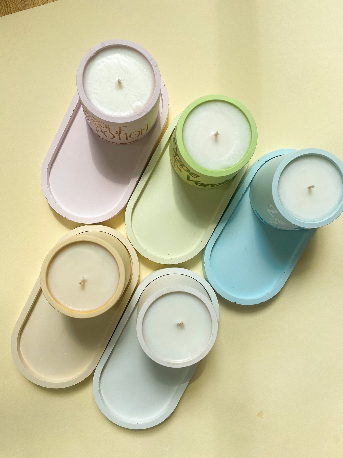 SUPER SECONDS - Saffy Pastel Stone Candle Tray - WAS £15 NOW £7 - 53% OFF