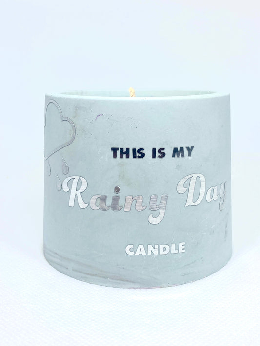 Rainy Day Vegan Stone Candle - Autumn Rain scented